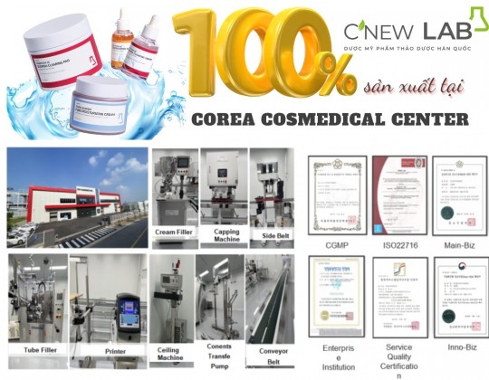 C'New Lab được sản xuất tại Nhà máy Corea Cosmedical Center Hàn Quốc
